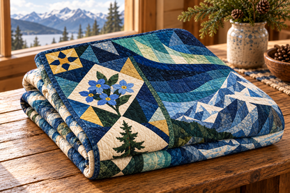 Alaska Mosaic Horizons TD181026409 Quilt Blanket folded mockup