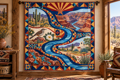 Arizona River Of Stories TD181026434 Quilt Blanket hanging mockup