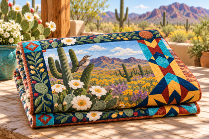 Arizona Four Seasons TD181026438 Quilt Blanket folded in a setting matching its design