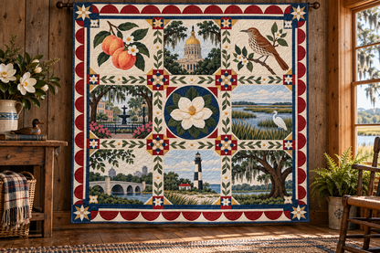 Georgia Heritage Album TD181026496 Quilt Blanket hanging mockup