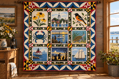 Maryland Heritage Album TD181026596 Quilt Blanket hanging mockup