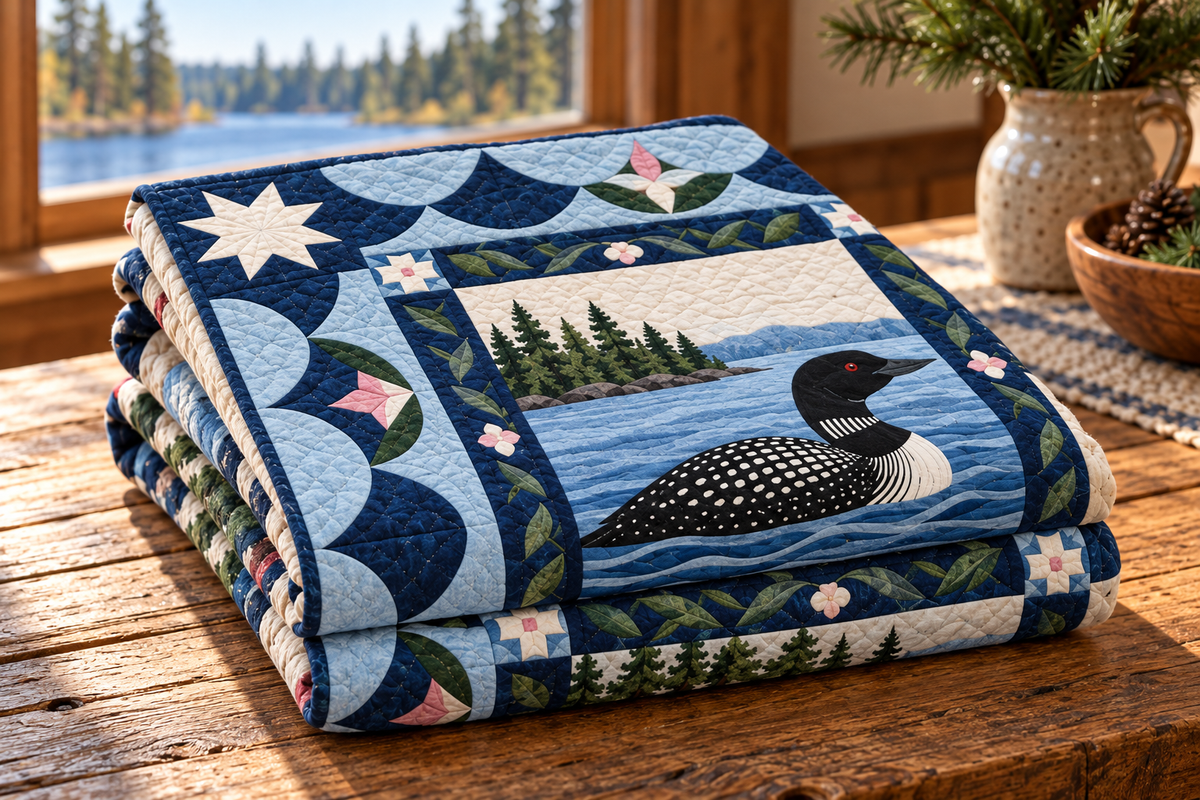 Minnesota Heritage Album TD181026626 Quilt Blanket folded mockup