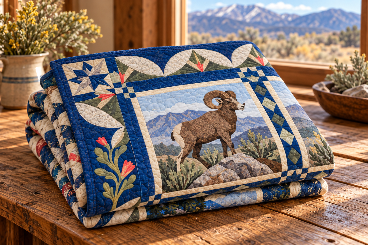 Nevada Heritage Album TD181026726 Quilt Blanket folded mockup