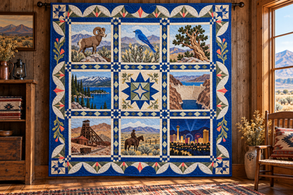 Nevada Heritage Album TD181026726 Quilt Blanket hanging mockup