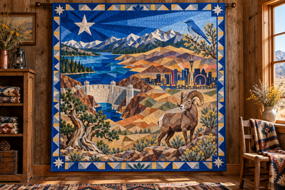 Nevada Mosaic Horizons TD181026729 Quilt Blanket hanging mockup