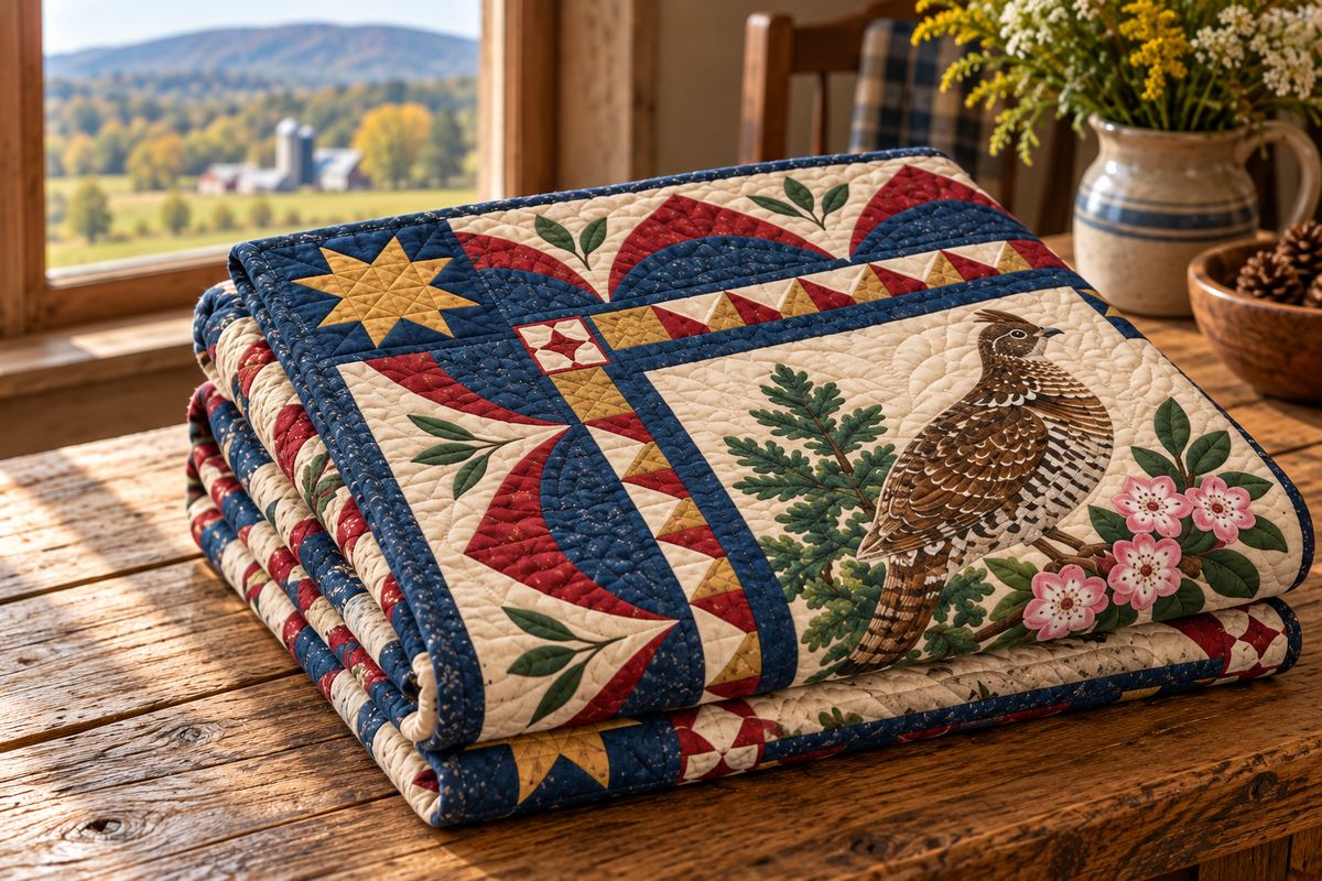 Pennsylvania Heritage Album TD181026776 Quilt Blanket folded mockup