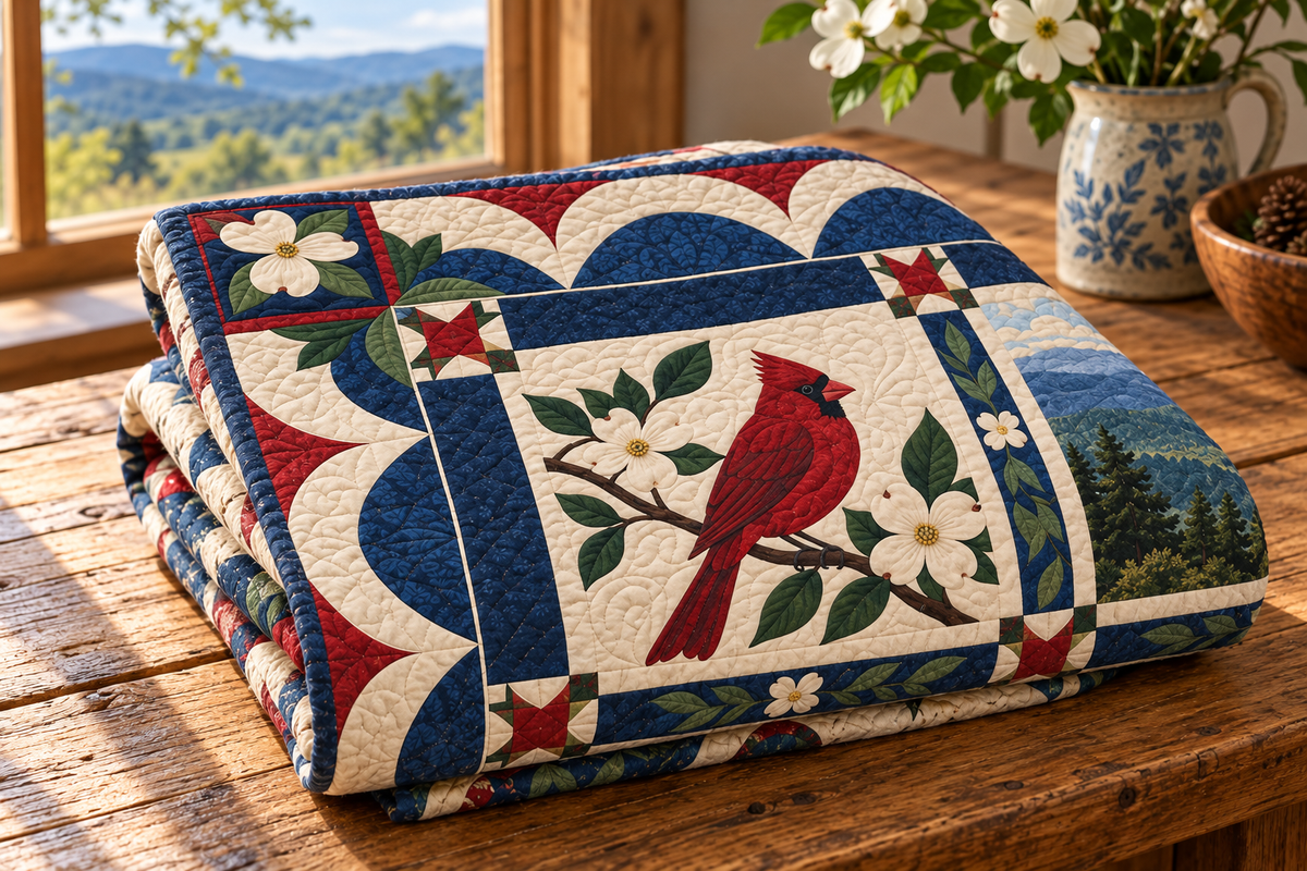 Virginia Heritage Album TD181026846 Quilt Blanket folded mockup