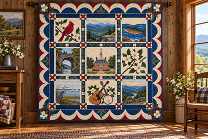 Virginia Heritage Album TD181026846 Quilt Blanket hanging mockup