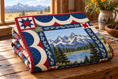 Wyoming Heritage Album TD181026896 Quilt Blanket folded mockup